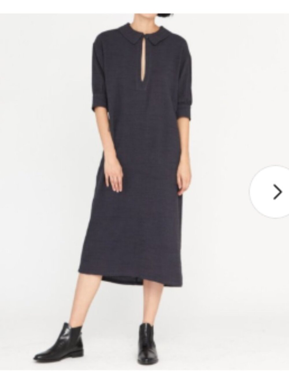 Esby Navy Blue Keyhole Dress